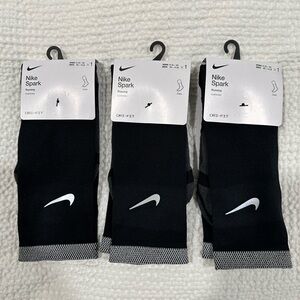 Set of 3 Nike Spark Black and White Athletic Socks
